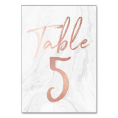 Marmer en Roos Gold Script | Tabelnummer Kaart 5 (Voorkant)