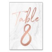 Marmer en Roos Gold Script | Tabelnummer Kaart 8 (Achterkant)