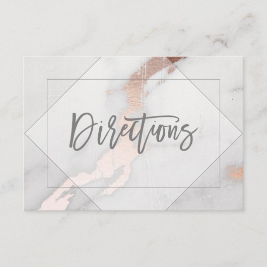 MARMER EN ROOS GOUDEN BRUILOFT RICHTING KAART (Voorkant)