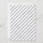 Marmer en zwart Lijst | Moderne Pensioenpartij Kaart (Achterkant)