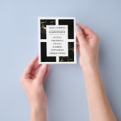 Marmer en zwarte haarsalon flyer (Hand)