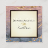 Marmer Executive Vierkante Visitekaartje (Voorkant)