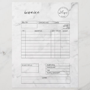 Marmer Factuur Small Business Supply Letterhead Briefhoofd