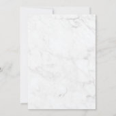 Marmer Geometric Gold Blue Rozen Bridal Brunch Kaart (Achterkant)