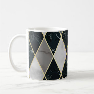 Marmer Geometrisch: Gouden Lijnen Luxe Koffiemok