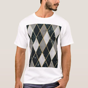 Marmer Geometrisch: Gouden Lijnen Luxe T-shirt