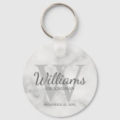Marmer Gepersonaliseerd Script Groomsmen Sleutelhanger (Voorkant)