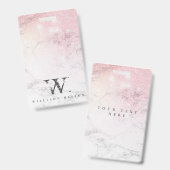 Marmer Glitter Luxe monogram Badge (Voor- en achterkant)