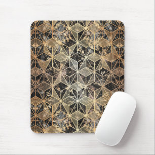 Marmer & Gold Geometric Pattern Muismat