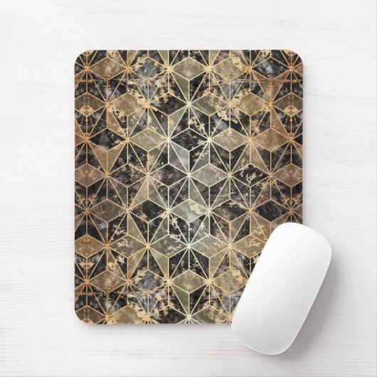 Marmer & Gold Geometric Pattern Muismat (Met muis)