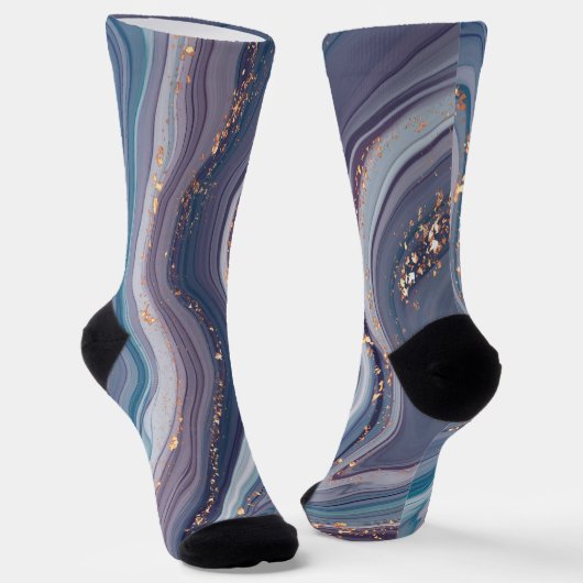 Marmer & Gold Glitter Sokken (Gebogen)
