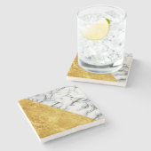 Marmer + Gold Stone Onderzetter (Zijkant)