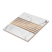 Marmer & Golden Stripes Tegeltje (Zijkant)