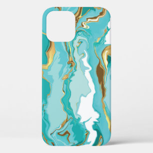 Marmer, goud: abstracte achtergrond. iPhone 12 hoesje