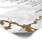 Marmer & Goud Elegante Salon of Spa Prijzen Menu Poster (Hoek)