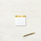 Marmer & Goud Modern Monogram Initiaal Sjabloon Post-it® Notes (Op bureau)