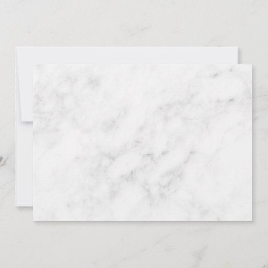 Marmer & Goud Script Design repetitie diner Kaart (Achterkant)