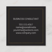 Marmer | Gouden rand Vierkante Visitekaartje (Achterkant)