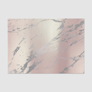 Marmer Gray Pink Rose Gold Metallic Silver Tissuepapier