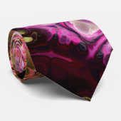 Marmer in tonnen roze stropdas-kleurstof stropdas (Opgerold)