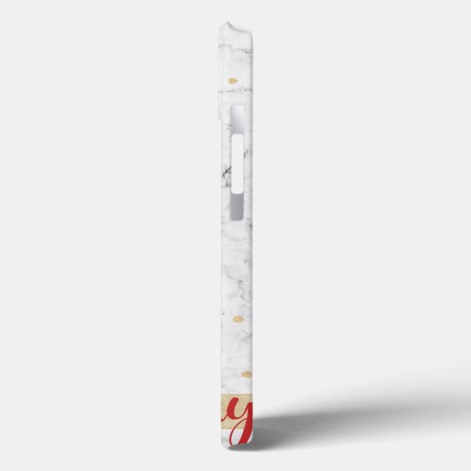 Marmer kerstbloemen 1 Patroon Case-Mate iPhone Case (Achterkant / Links)