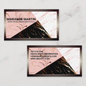 Marmer-kleurenblokken | Metaalgrens Visitekaartje (Voorkant / Achterkant)