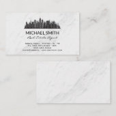 Marmer | Logo van de vastgoedmakelaar Visitekaartje (Voorkant / Achterkant)