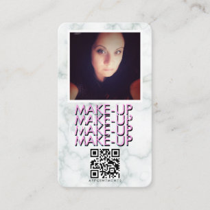 Marmer Make-up Salon QR Code Foto Visitekaartje