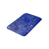 Marmer Map - blauw en goud Badmat (Gekanteld)