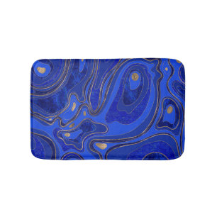 Marmer Map - blauw en goud Badmat