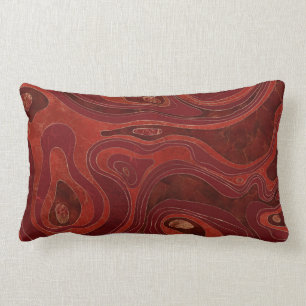 Marmer Map - Deep Reds en Gold Kussen