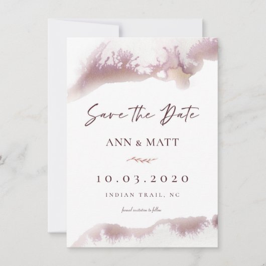 Marmer Marble Waterverf Save the Date (Voorkant)