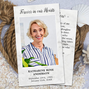 Marmer Memorial Sympathie Foto Funeral Prayer Kaar Visitekaartje