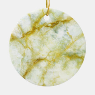 Marmer met gele draden keramisch ornament