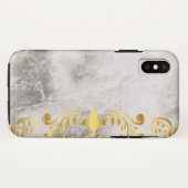 marmer met gouden bloempatroon Case-Mate iPhone case (Achterkant (horizontaal))