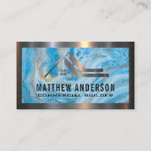 Marmer | Metaal | Vastgoedlogo Visitekaartje (Voorkant)