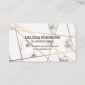 Marmer Metallic Lines | Monogram Visitekaartje (Achterkant)