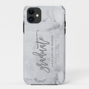 marmer modern elegant afstuderen iPhone 11 hoesje