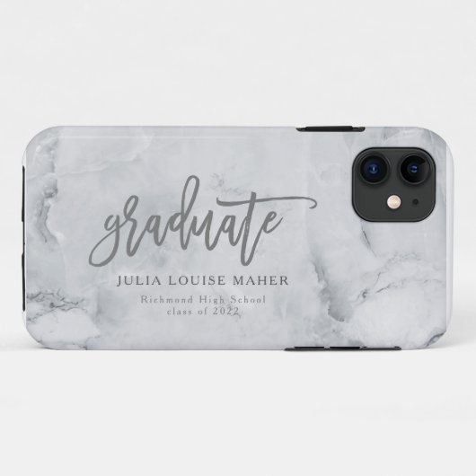 marmer modern elegant afstuderen Case-Mate iPhone case (Achterkant (horizontaal))