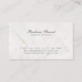 Marmer Modern Minimalist Logo Visitekaartjes (Achterkant)