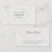 Marmer Modern Minimalist Logo Visitekaartjes (Voorkant / Achterkant)