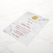 Marmer Moderne Chinese bruiloft Folie Uitnodiging (Gedraaid)