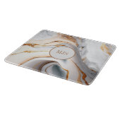 Marmer Monogram Glass Snijplank (Hoek)