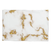 Marmer Mooi Goud Elegant Mongram Kussensloop (Achterkant)