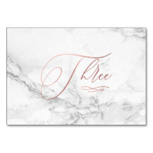 Marmer Nep Rose Goud Romantische Calligrafie Drie 