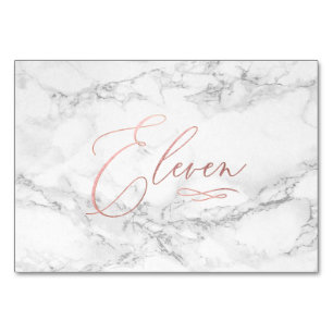 Marmer Nep Rose Goud Romantische Calligrafie Elf Kaart