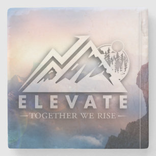  marmer-Onderzetter - voeg uw logo of pen toe Stenen Onderzetter