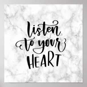 Marmer ontwerp Inspirerende Quote Poster