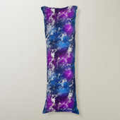 Marmer Paarse Blauw Wit Lichaamskussen (Voorkant Verticaal)