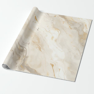 Marmer Pastel Crème Goud Cadeaupapier